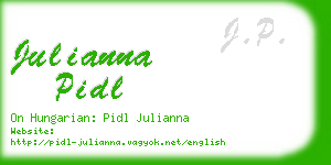 julianna pidl business card